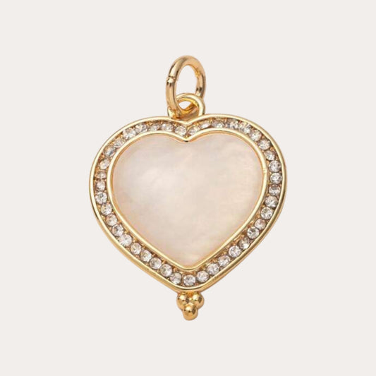 Heart White Shell 2.0 cm